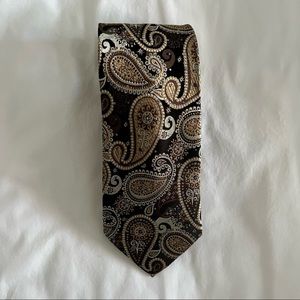All Silk Vintage Paisley Gold Tie